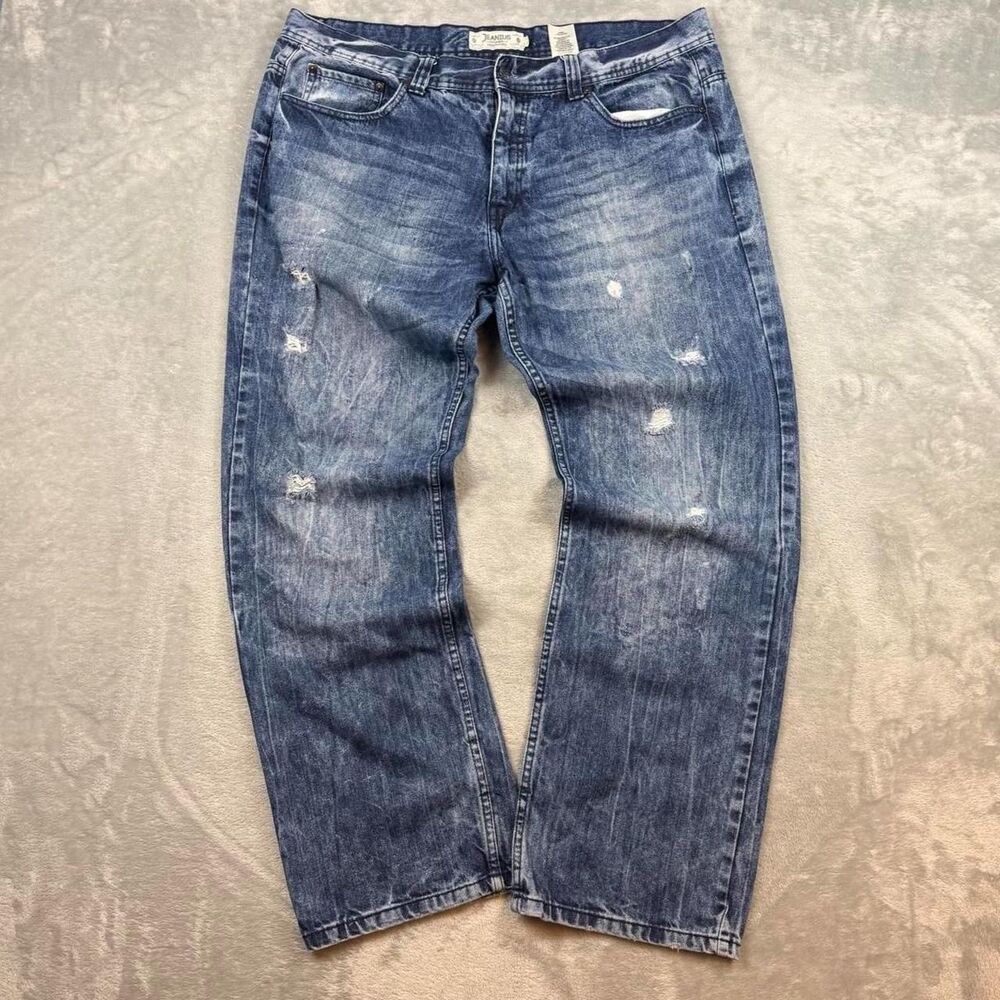 Akademiks Men's Blue and Navy Jeans